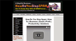 Desktop Screenshot of howdoyoustopspam.com