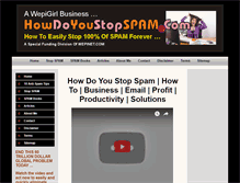 Tablet Screenshot of howdoyoustopspam.com